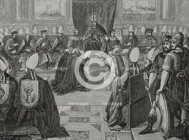 Council of Vienne, 1877.  Creator: Jules Jean Marie Joseph Huyot.