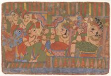 Council of Heroes...from a Dispersed Mahabharata (Great Descendants of Mahabharata), ca. 1800. Creator: Unknown