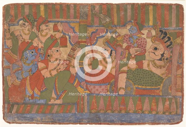 Council of Heroes...from a Dispersed Mahabharata (Great Descendants of Mahabharata), ca. 1800. Creator: Unknown.