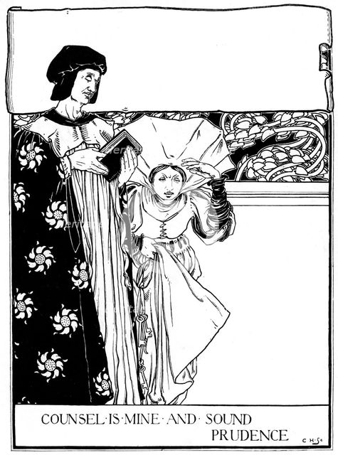 'Counsel is Mine and Sound Prudence', 1898.Artist: Eleanor Fortescue-Brickdale