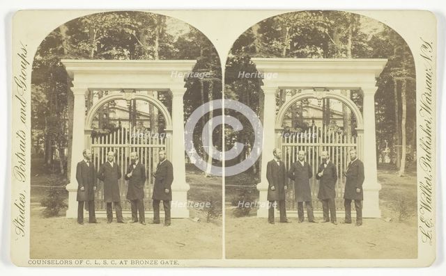 Counselors of C.L.S.C. at Bronze Gate, 1850/81. Creator: Lewis Emory Walker.