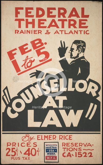 Counsellor at Law, [193-]. Creator: Unknown.
