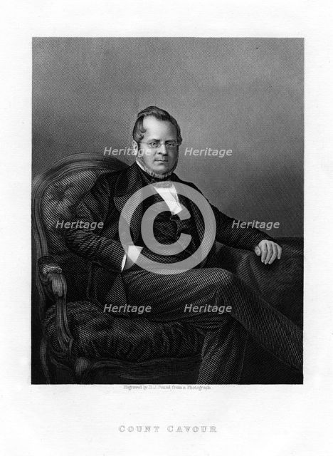 Count Camillo Benso di Cavour, Italian politician, 19th century. Artist: DJ Pound