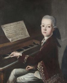 Count Carl Firmian at the harpsichord. Creator: Helbling, Franz Thaddäus (1737-1783)