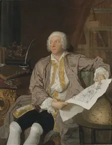 Count Carl Gustaf Tessin, mid-18th century. Creator: Jacques-Andre-Joseph Aved