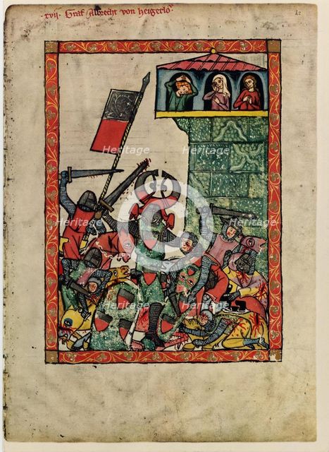 Count Albrecht II of Hohenberg (From the Codex Manesse), Between 1305 and 1340. Artist: Anonymous  