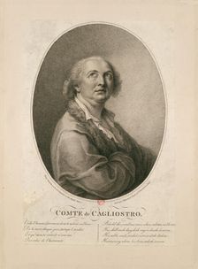 Count Alessandro di Cagliostro (1743-1795). Creator: Bartolozzi, Francesco (1728-1813)