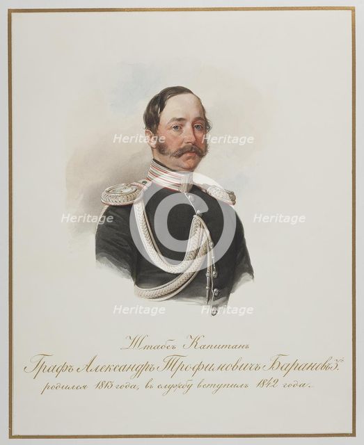 Count Alexander Trofimovich Baranov (1813-1888). Artist: Hau (Gau), Vladimir Ivanovich (1816-1895)