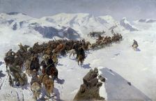 Count Argutinsky Crossing the Caucasian Range 1892. Artist: Franz Roubaud