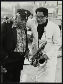 Count Basie and Illinois Jacquet at the Capital Radio Jazz Festival, London, July 1979. Creator: Denis Williams