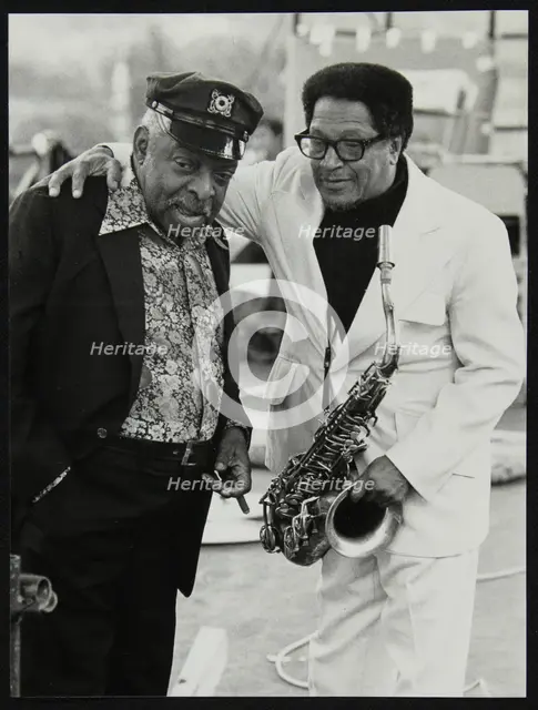Count Basie and Illinois Jacquet at the Capital Radio Jazz Festival, London, July 1979. Creator: Denis Williams.