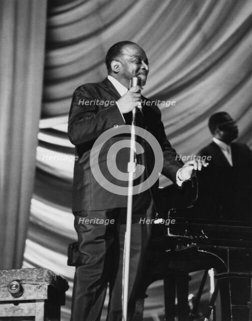 Count Basie on stage, 1960s. Creator: Brian Foskett.