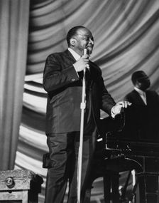 Count Basie on stage, 1960s. Creator: Brian Foskett