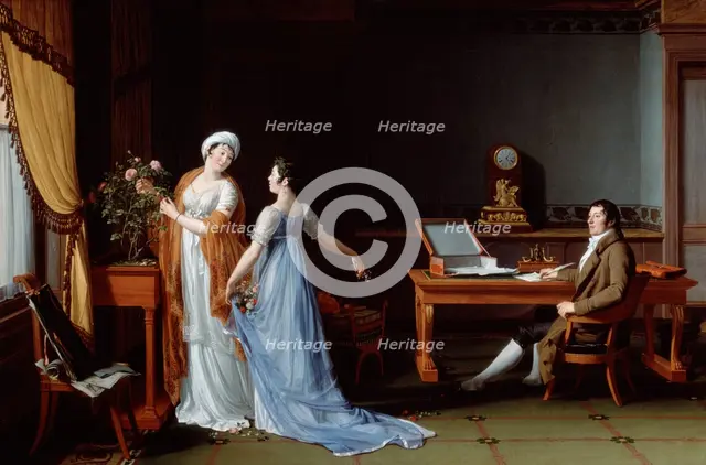 'Count de la Forest with his Wife and Daughter', 1804. Artist: Andre Vincent Francois