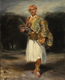 Count Demetrius de Palatiano in Suliot Costume, not dated. Creator: Eugène Delacroix (French, 1798-1863), imitator of