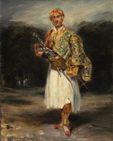 Count Demetrius de Palatiano in Suliot Costume, not dated. Creator: Eugène Delacroix (French, 1798-1863), imitator of