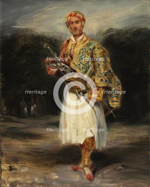 Count Demetrius de Palatiano in Suliot Costume, not dated. Creator: Eugène Delacroix (French, 1798-1863), imitator of.