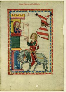 Count Konrad von Kirchberg (From the Codex Manesse), Between 1305 and 1340. Artist: Anonymous