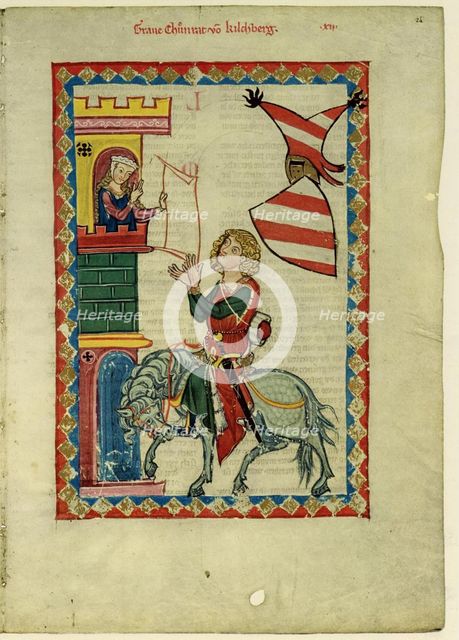 Count Konrad von Kirchberg (From the Codex Manesse), Between 1305 and 1340. Artist: Anonymous  
