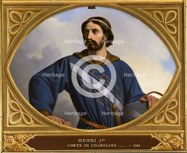 Count Henry I of Champagne (1127-1181), called the Liberal, 1844. Creator: Decaisne, Henri (1799-1852).
