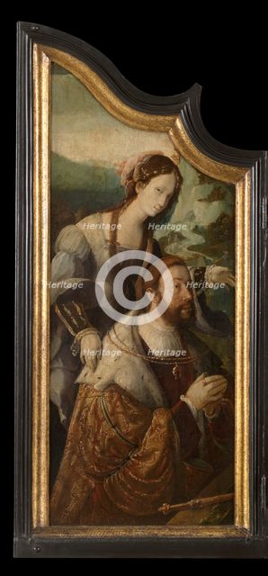 Count Henry III of Nassau with the Tiburtine Sibyl, 1535. Creator: Aert Claesz..