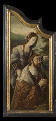 Count Henry III of Nassau with the Tiburtine Sibyl, 1535. Creator: Aert Claesz.