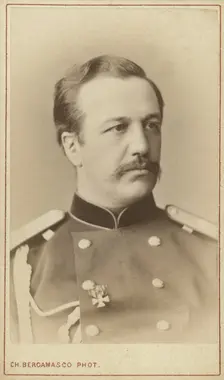 Count Illarion Ivanovich Vorontsov-Dashkov, head-and-shoulders portrait, facing right, 1870-1886 Creator: Unknown