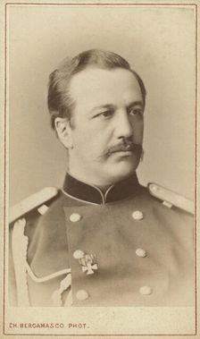 Count Illarion Ivanovich Vorontsov-Dashkov, head-and-shoulders portrait, facing right, 1870-1886 Creator: Unknown