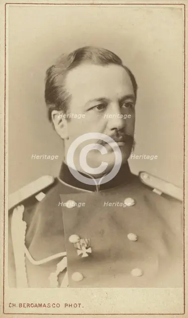 Count Illarion Ivanovich Vorontsov-Dashkov, head-and-shoulders portrait, facing right, 1870-1886 Creator: Unknown.
