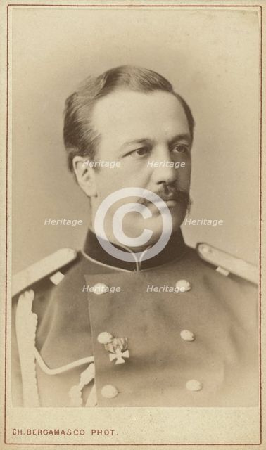 Count Illarion Ivanovich Vorontsov-Dashkov, head-and-shoulders portrait, facing right, 1870-1886 Creator: Unknown.