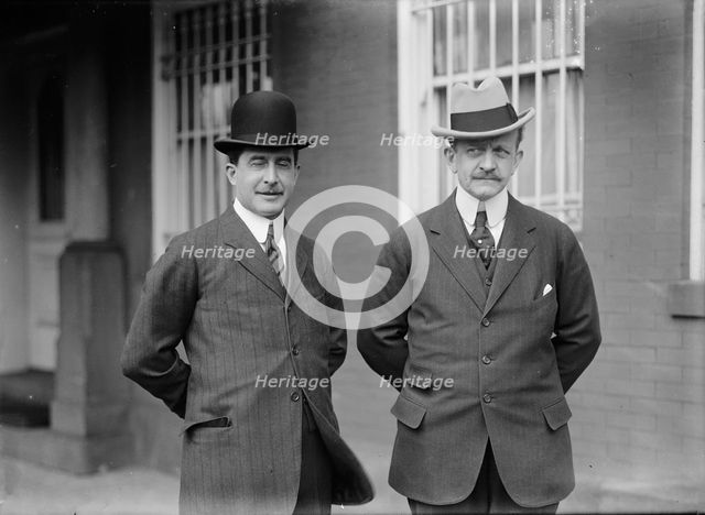 Count J.H. Von Bernstorff, Ambassador From Germany, with Baron Sudenhorst Von Zwiedinek, 1914. Creator: Harris & Ewing.