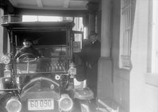Count J.H. Von Bernstorff...Leaving German Embassy, Washington DC, 1917. Creator: Harris & Ewing