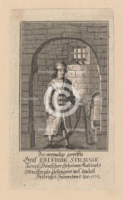 Count Johann Friedrich Struensee (1737-1772), 1772. Creator: Anonymous.