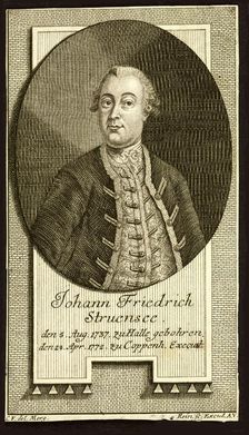 Count Johann Friedrich Struensee (1737-1772), 1772. Creator: Anonymous