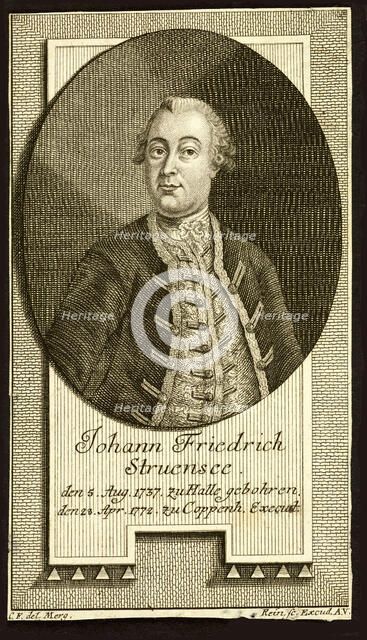 Count Johann Friedrich Struensee (1737-1772), 1772. Creator: Anonymous.