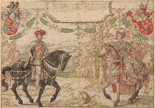 Count Jan (Johann) IV of Nassau and His Wife Maria, Countess of Loon and Heinsberg, ca 1530. Artist: Orley, Bernaert, van (1488-1541)
