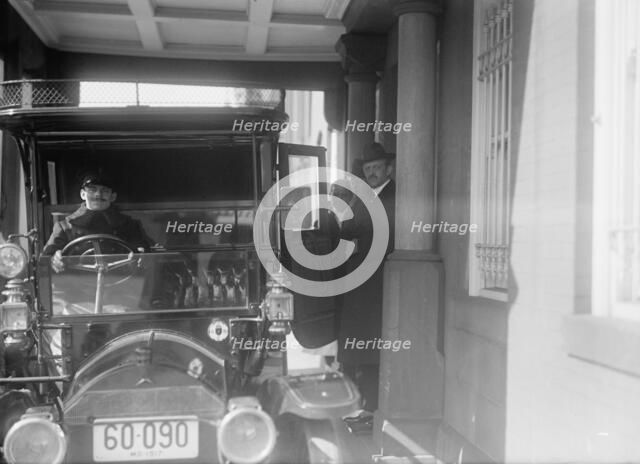Count J.H. Von Bernstorff...Leaving German Embassy, Washington DC, 1917.  Creator: Harris & Ewing.