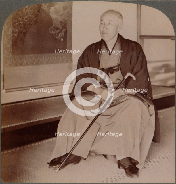 'Count Okuma, Ex-Minister of Foreign Affairs, at home, Tokyo, Japan', 1904. Artist: Unknown.