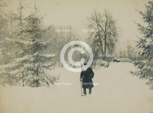 Count Lev Nikolayevich Tolstoy walking.