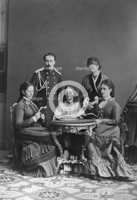 Count Sergei Sheremetev and Countess Ekaterina Sheremeteva and family, 1870s. Artist: Anon