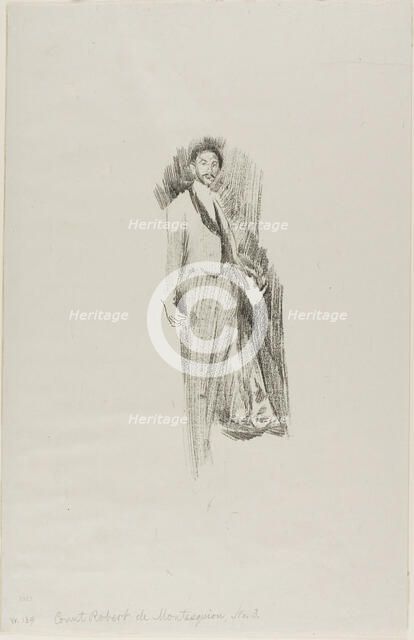 Count Robert de Montesquiou, 1894. Creator: Beatrix Godwin Whistler.