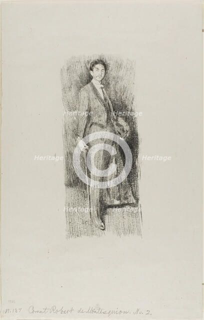 Count Robert de Montesquiou, 1894. Creator: Beatrix Godwin Whistler.