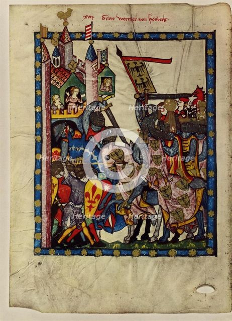 Count Wernher von Homberg (From the Codex Manesse), Between 1305 and 1340. Artist: Anonymous  