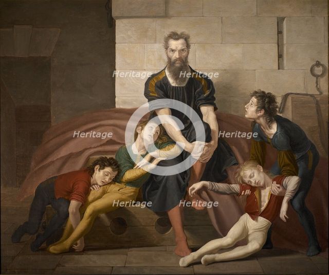Count Ugolino and his Children in the Tower, c1830-1840. Creator: Diotti, Giuseppe (1779-1846).