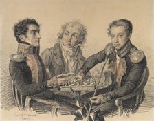 Count Zakhar Semjonovich Kherkheulidze (1797-1856), Baron Alexei Ivanovich Cherkasov (1799-1855). Creator: Hampeln, Carl, von (1794-after 1880)