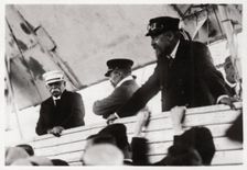 Count Zeppelin and Dr Eckener in a Zeppelin gondola, Schwaben, Germany, c1908-1917 (1933)