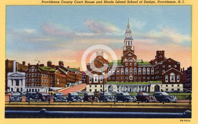 County Court House and Rhode Island School of Design, Providence, Rhode Island, USA, 1940. Artist: Unknown