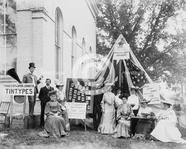 County fair, tintype booth of Miss. F.B. Johnston, May 1903, 1903. Creator: Frances Benjamin Johnston.