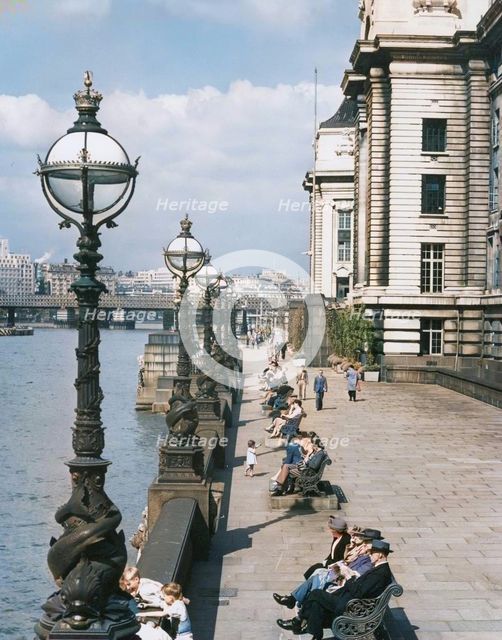 County Hall, South Bank, London, 1950s. Creator: Arthur Charles Kirby Ware.