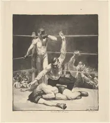 Counted Out, first stone, 1921. Creator: George Wesley Bellows